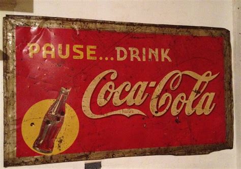 picture of old market on coke metal box 6x3 inches|wooden coke signs.